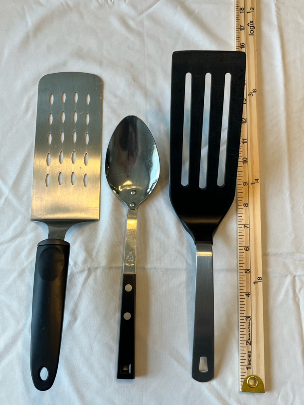 Kitchen Utensil Set Spatula Turner Spoon Metal Nylon USA AMCO